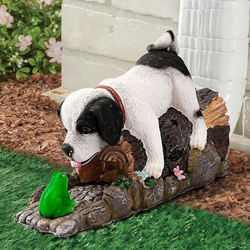 Euiroet Funny Dog Gutter Downspout Statue, Splash Block, Eco-Friendly Resin Decorative Gutter Extension Downspout, 3x4 Inch Gutter Extender Diverter, Rain Gutter Guard, Ideal Outdoor Gift - Image 2